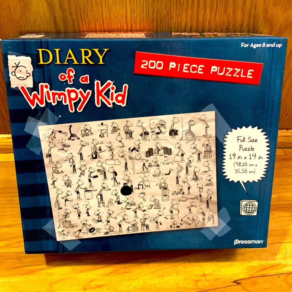 Diary of a Wimpy Kid 200 piece puzzle HARD! Ages 8+ and all pieces are in box